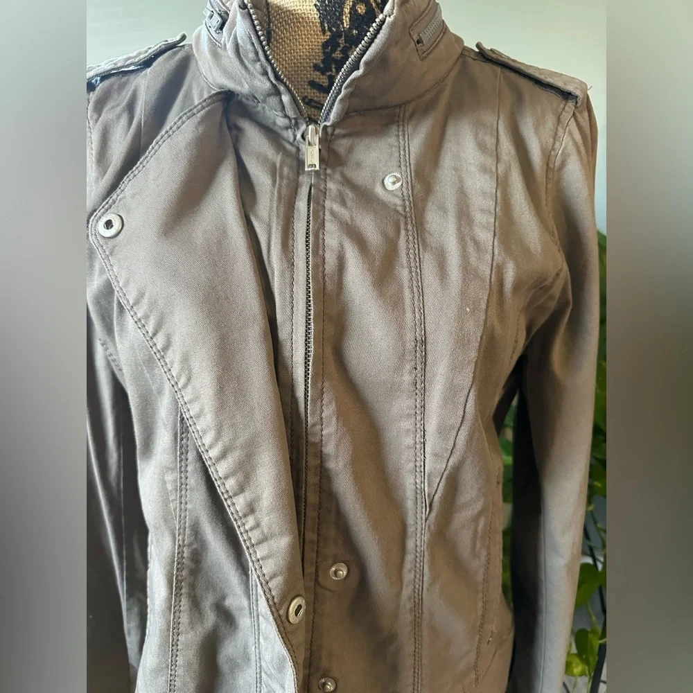 Express light brown utility jacket.